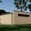 Garage med platt tak SILVIA DUO F (34 mm + träbeklädnad), 6×6 m, 36 m²