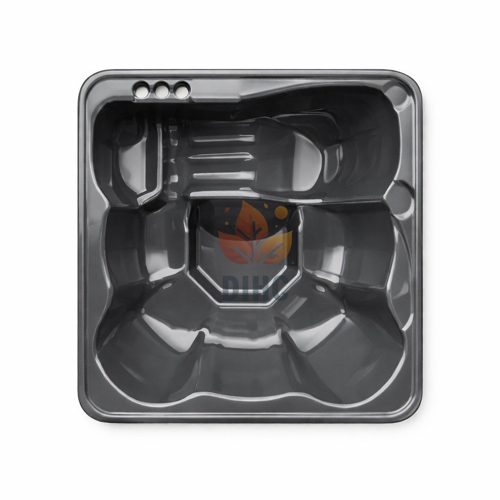 Jacuzzi med akrylinsats 2,2 m x 2,2 m - Bild 10