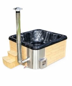 Fyrkantig jacuzzi med akrylinsats 2,2 m × 2,2 m