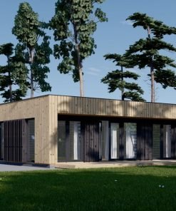Litet trähus KAYA 1 (44 mm + träbeklädnad), 48 m²