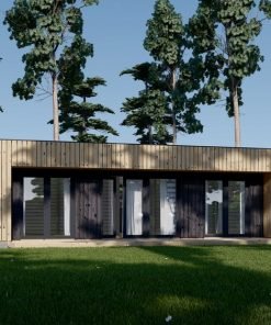 Litet trähus KAYA 1 (44 mm + träbeklädnad), 48 m²