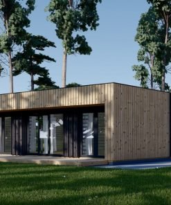 Litet trähus KAYA 1 (44 mm + träbeklädnad), 48 m²