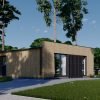 Litet trähus KAYA 1 (44 mm + träbeklädnad), 48 m²