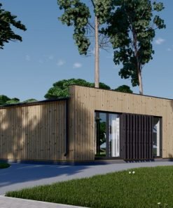 Litet trähus KAYA 1 (44 mm + träbeklädnad), 48 m²