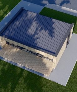 Litet trähus KAYA 1 (44 mm + träbeklädnad), 48 m²