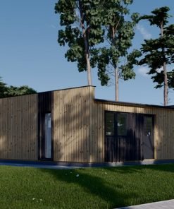 Litet trähus KAYA 1 (44 mm + träbeklädnad), 48 m²