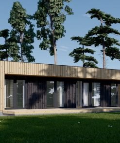 Midi - trähus KAYA 2 (44 mm + träbeklädnad), 64 m²