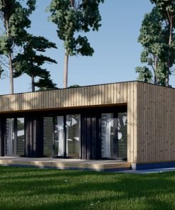 Midi - trähus KAYA 2 (44 mm + träbeklädnad), 64 m²