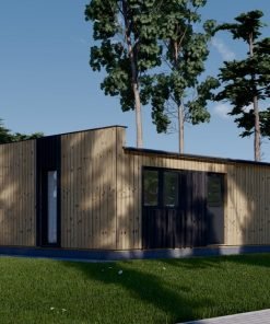 Midi - trähus KAYA 2 (44 mm + träbeklädnad), 64 m²