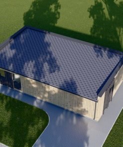 Midi - trähus KAYA 2 (44 mm + träbeklädnad), 64 m²
