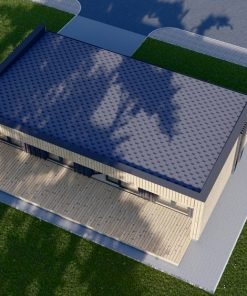 Midi - trähus KAYA 2 (44 mm + träbeklädnad), 64 m²
