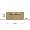 Dubbelgarage med förråd SILVIA DUO F PLUS (34 mm + träbeklädnad), 8×6 m, 48 m²