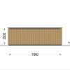 Dubbelgarage med förråd SILVIA DUO F PLUS (34 mm + träbeklädnad), 8×6 m, 48 m²