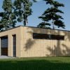 Dubbelgarage med förråd SILVIA DUO F PLUS (34 mm + träbeklädnad), 8×6 m, 48 m²