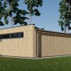Dubbelgarage med förråd SILVIA DUO F PLUS (34 mm + träbeklädnad), 8×6 m, 48 m²