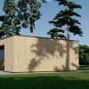 Enkelgarage med platt tak SILVIA F (34 mm + träbeklädnad), 6×6 m, 36 m²