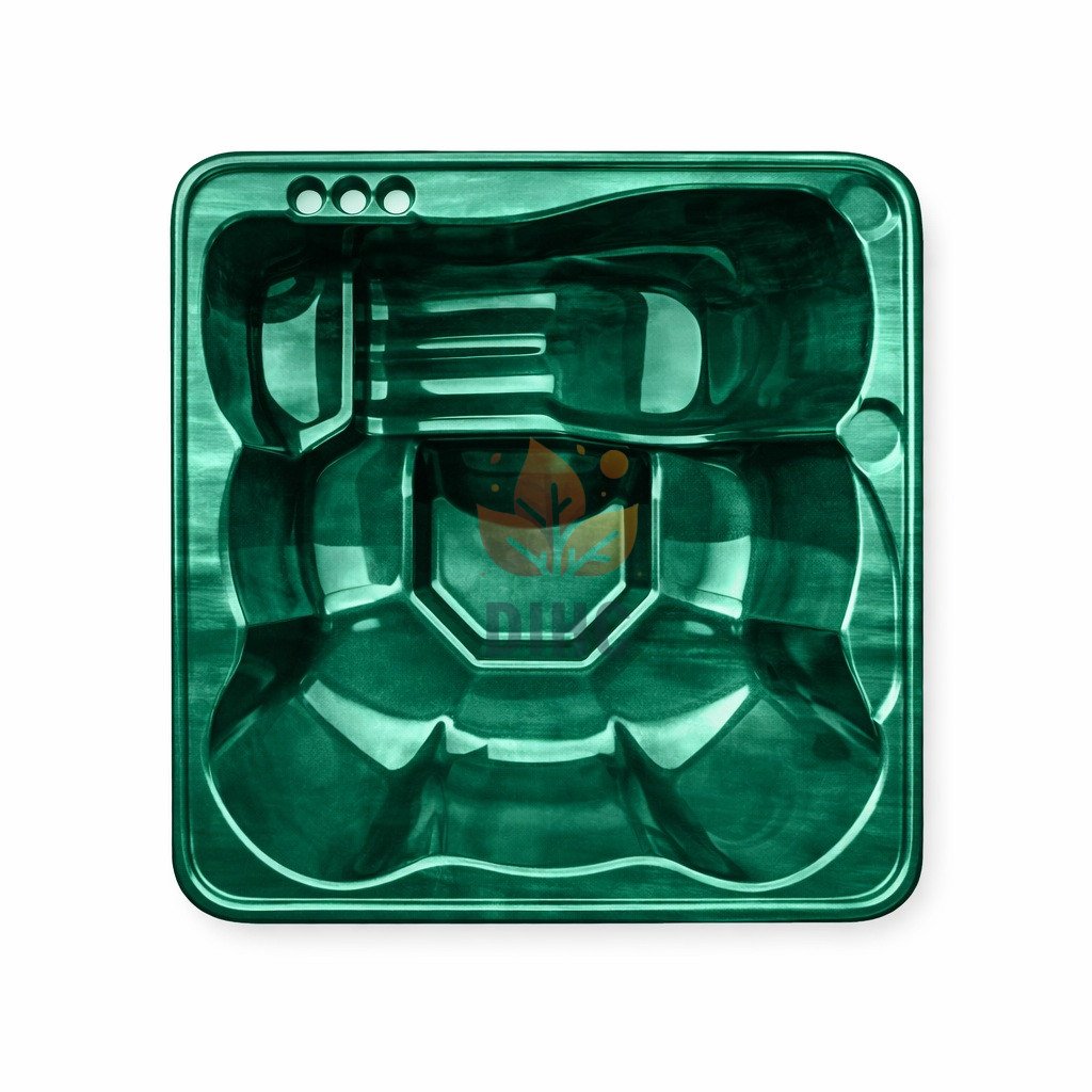 Jacuzzi med akrylinsats 2,2 m x 2,2 m - Bild 6