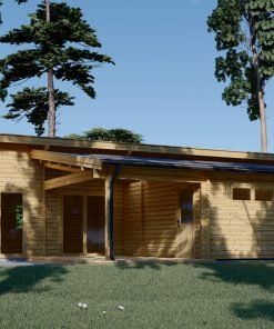 Trävilla med Platt Tak BERTA (66 mm / 44 mm + 44 mm), 105 m²
