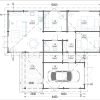 Trävilla med Platt Tak BERTA (66 mm / 44 mm + 44 mm), 105 m²