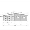 Trävilla med Platt Tak BERTA (66 mm / 44 mm + 44 mm), 105 m²