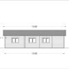Trävilla med Platt Tak BERTA (66 mm / 44 mm + 44 mm), 105 m²