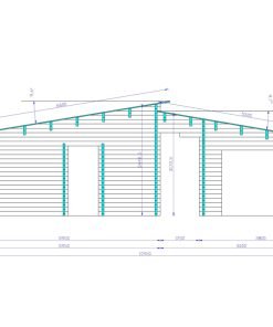 Trävilla med Platt Tak BERTA (66 mm / 44 mm + 44 mm), 105 m²