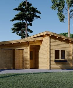 Trävilla med Platt Tak BERTA (66 mm / 44 mm + 44 mm), 105 m²