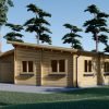 Trävilla med Platt Tak BERTA (66 mm / 44 mm + 44 mm), 105 m²