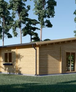 Trävilla med Platt Tak BERTA (66 mm / 44 mm + 44 mm), 105 m²