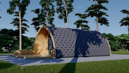 Trähytte BRETA (44 mm), 4×6 m, 24 m²