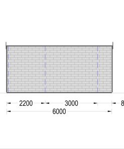 Trähytte BRETA (44 mm), 4×6 m, 24 m²