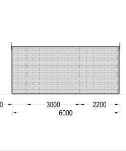 Trähytte BRETA (44 mm), 4×6 m, 24 m²