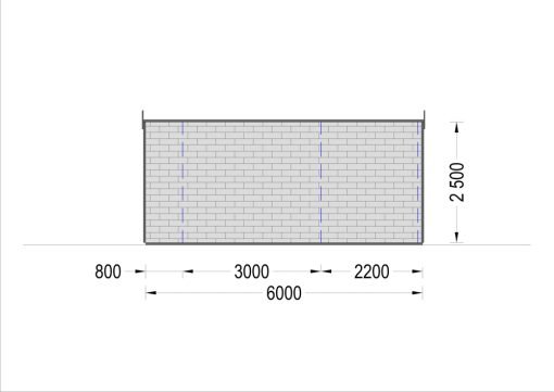 Trähytte BRETA (44 mm), 4×6 m, 24 m²