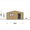 Trippel Trägarage SILVIA TRIO, 9×6 m, 54 m² (34 mm + träbeklädnad)