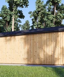Trippel Trägarage SILVIA TRIO, 9×6 m, 54 m² (34 mm + träbeklädnad)