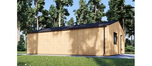 Trippel Trägarage SILVIA TRIO, 9×6 m, 54 m² (34 mm + träbeklädnad)