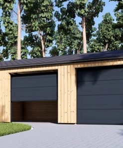Trippel Trägarage SILVIA TRIO, 9×6 m, 54 m² (34 mm + träbeklädnad)