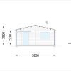 Trippel Trägarage SILVIA TRIO, 9×6 m, 54 m² (34 mm + träbeklädnad)