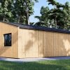 Trippel Trägarage SILVIA TRIO, 9×6 m, 54 m² (34 mm + träbeklädnad)
