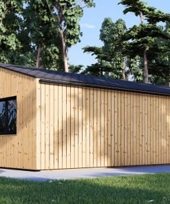 Trippel Trägarage SILVIA TRIO, 9×6 m, 54 m² (34 mm + träbeklädnad)