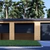 Trippel Trägarage SILVIA TRIO, 9×6 m, 54 m² (34 mm + träbeklädnad)