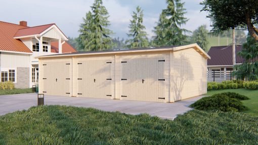 Trippelgarage 54 m² (6 x 9 m), 44 mm