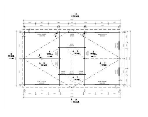 Fritidshus Glenwood 60 m² (10 x 6 m), 44 mm - Bild 6