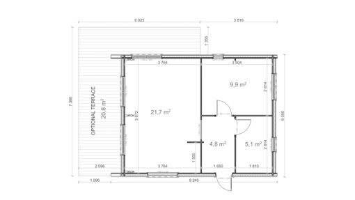 Isolerat Tiny House Aurea 5,96 × 7,60 m - Bild 6