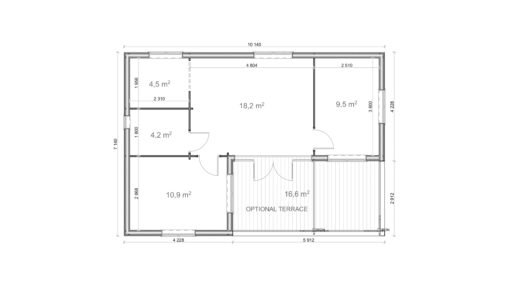 Isolerat modernt hus Luni 7,14 × 10,14 m - Bild 7
