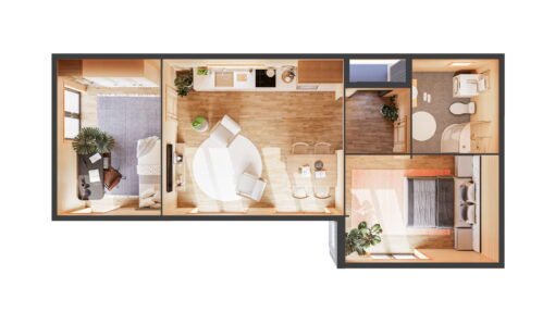Isolerat Tiny House NORDIC-L 5.74 × 11.94 m - Bild 6