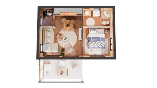 Isolerad Modern Stuga Verno 7.74 × 5.34 m - Bild 6