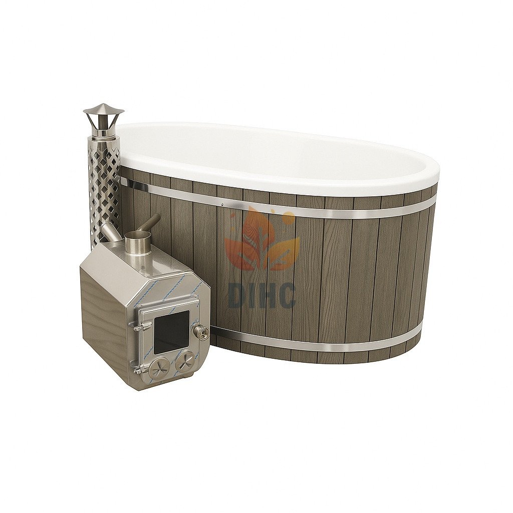 Ofuro badtunna med akrylinsats