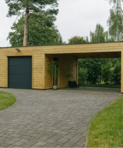 🚗 Garage BIZON 24 m² + 36 m² Carport – 44 mm + 100 mm + 19 mm