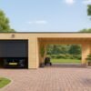 🚗 Garage BIZON 24 m² + 36 m² Carport – 44 mm + 100 mm + 19 mm